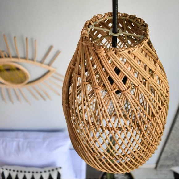 NWT Joglo Living Maluku Rattan Pendant Light Shade - Picture 6 of 9